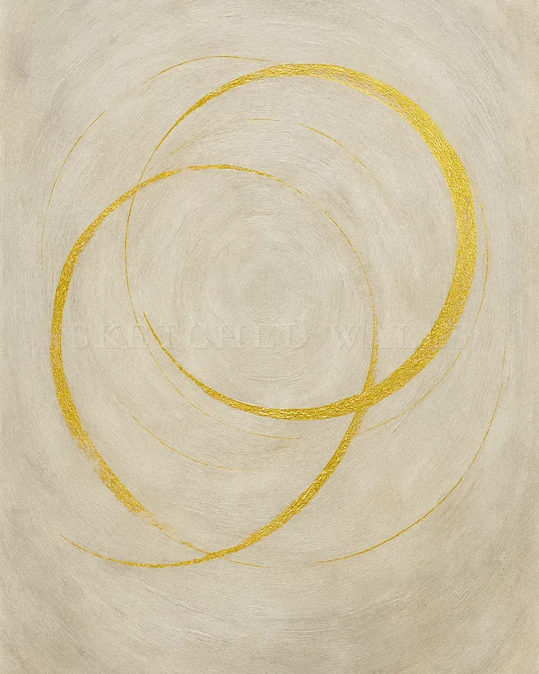 Gilded nature study print